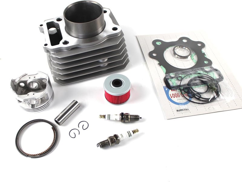 cycwer 74MM TRX 300 Cylinder Piston Gasket Top End Rebuild Kit For 1988-2000 TRX 300 Fourtrax FW 4x4 2x4 Cylinder Top End Rebuild Kit replaces 12000-HC4-000, 12100-HC4-000 - Image 1